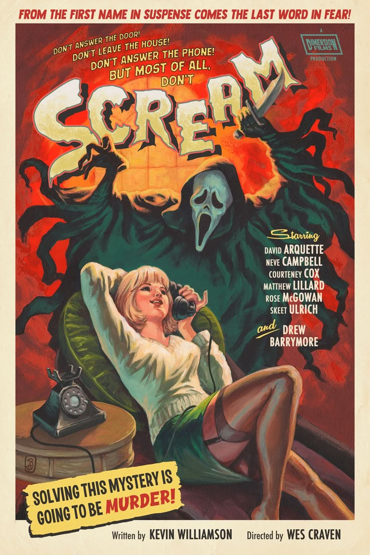 an old movie poster for scream