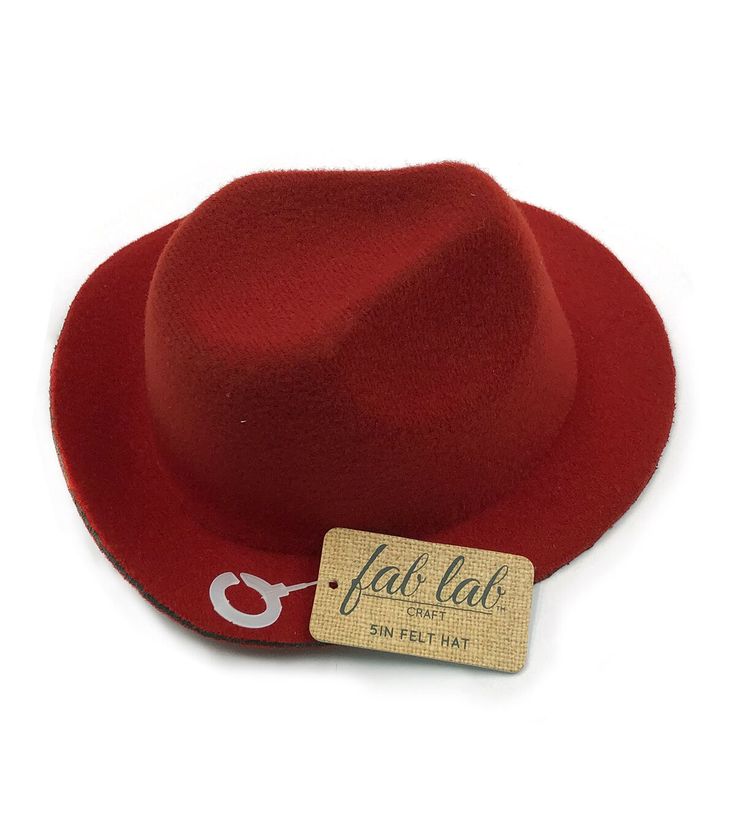 The Fab Lab Craft Felt Hat - Red will make a stylish gift for your little one This hat is made of felt and sports a gorgeous shade of red Your kids can decorate it with faux feathers, flowers and tulle fabric to make it unique They can wear it with a matching dress to costume partiesBrand: Fab LabSize: 5 inchColor: Red Faux Feathers, Fab Lab, Viking Sewing, Shade Of Red, Red Felt, Tulle Fabric, Get Directions, Joanns Fabric And Crafts, Felt Hat