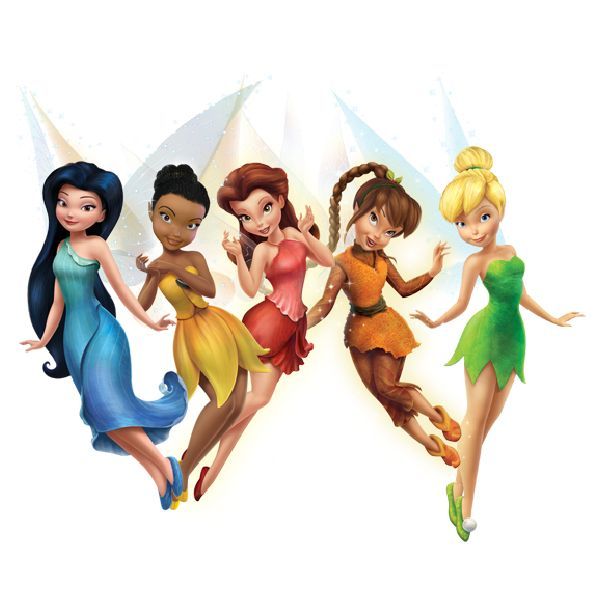 the disney princesses are flying through the air together in their respective outfits and hair styles