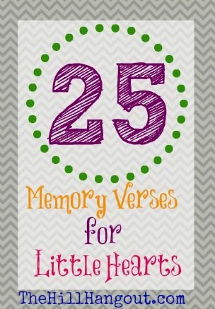 the 25 memory verses for little hearts