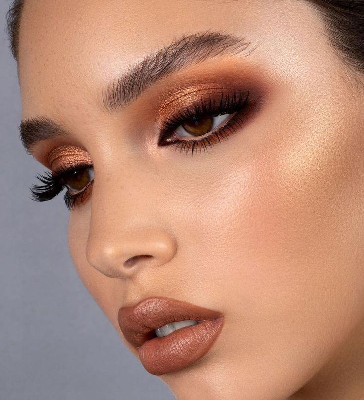 Copper Eye Makeup, Brown Makeup Looks, Copper Eyeshadow, Bronze Makeup Look, Eye Crayon, Bronze Eye Makeup, Maquillage On Fleek, Mekap Mata, Eye Makeup Looks