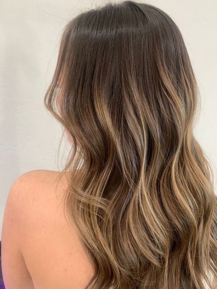 Caramel Brown Bayalage, Blond And Brunette Balayage, Mid Length Ombre Hair Brunette, Blonde Partial Balayage On Brown Hair, Belliage Hair Brunette Balayage, Brown Hair Blonde Highlight Money Pieces, Brown Hair With Honey Blonde Peekaboo, Partial Foil Balayage, Medium Length Brown Hair With Balayage