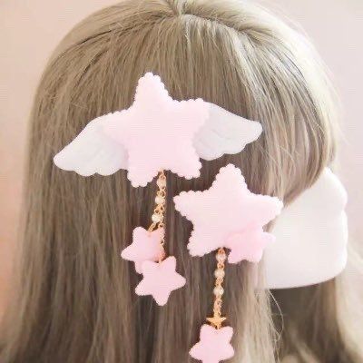 Fairy Kei Fashion, Kawaii Hair Clips, Cute Hair Clip, Kawaii Hairstyles, Star Hair, Kawaii Accessories, Cute Hair, Cute Stars, Head Accessories