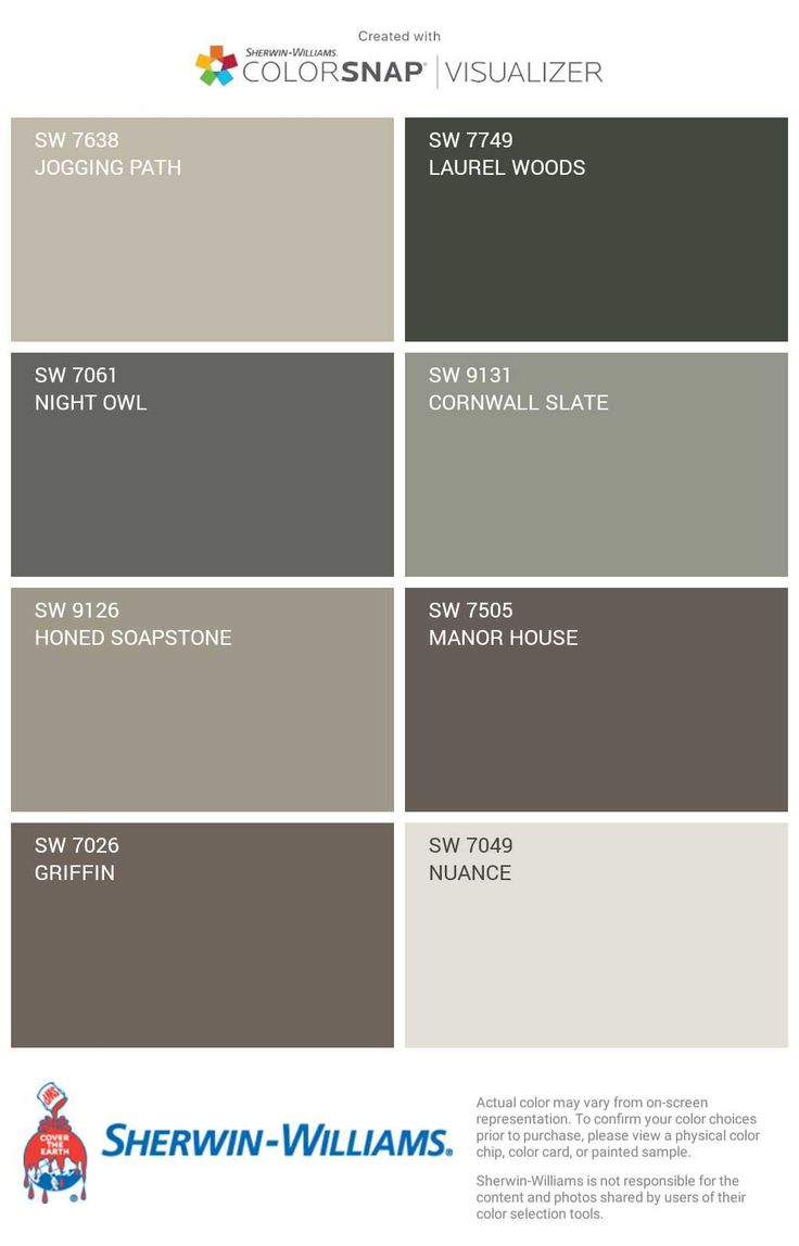 the color scheme for sheryln - williams's new paint colors, including gray and