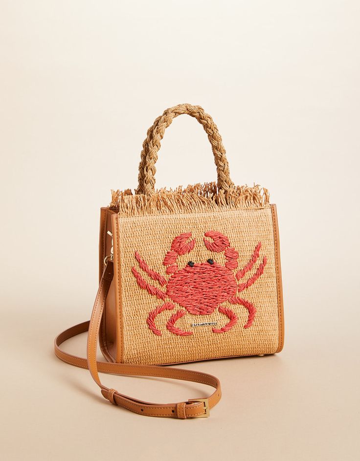 Woven Straw Dune Satchel Hamilton Crab from Spartina 449 Spartina 449, Back Day, Woman Weaving, Gingham Print, Satchel Bags, Crab, Straw Bag, Straw, Satchel