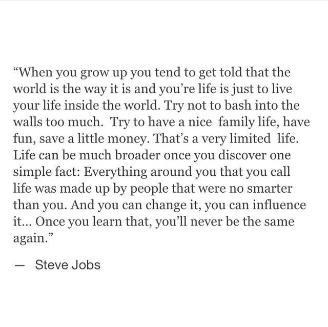 an image of a quote from steve jobs