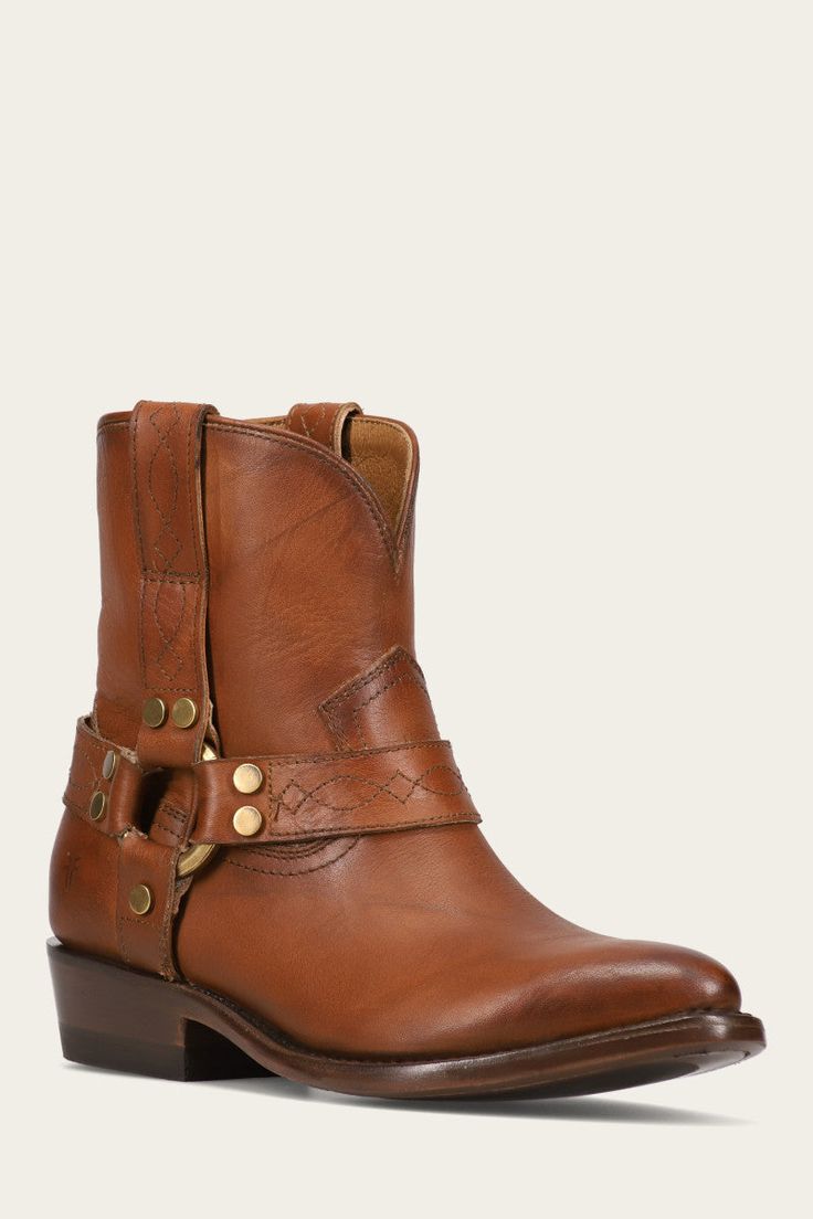 Add a touch of contemporary flair with the Billy Short Harness, an update to our beloved Billy Short silhouette. Remaining a true modern, western-styled short boot, this style is available in a variety of quality crafted leathers and suedes with Goodyear- The Frye Company, Modern Western, Short Boot, Moto Style, Goodyear Welt, Wallet Accessories, Black Vintage, Sunglasses Shop, Shoes Booties