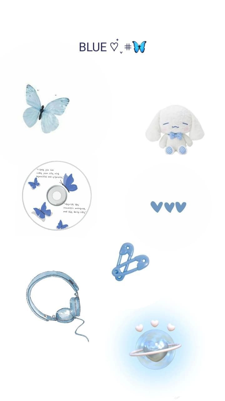 various objects are arranged in the shape of an elephant and butterfly, including a cd