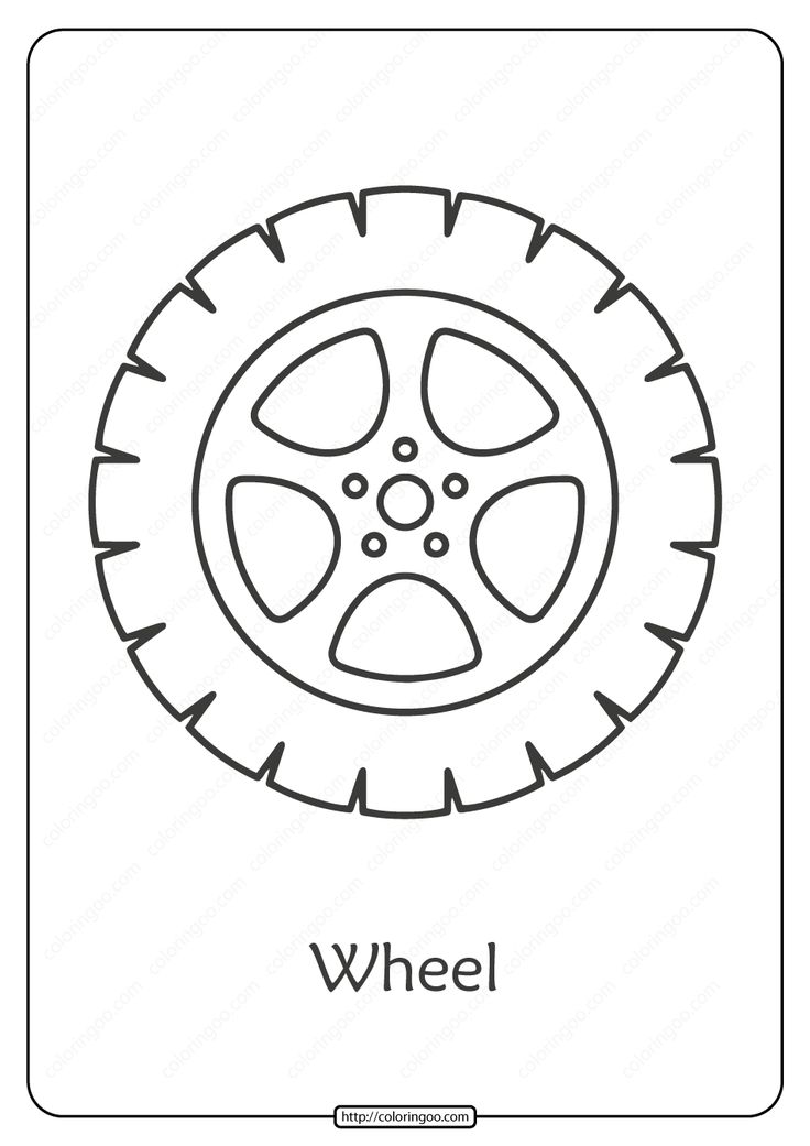 a wheel with the word wheel on it and an image of a tire in the middle