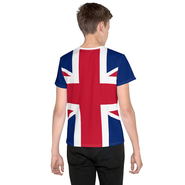 Let the youth show off their love for the UK with this stylish and comfortable Union Jack shirt. Made from premium knit mid-weight jersey, this shirt features a four-way stretch fabric that allows for maximum comfort and flexibility. The regular fit ensures that it's not too tight or too loose, making it perfect for any occasion. View more Union Jack clothing + FEATURES + Made from high-quality materials for maximum comfort and durability Four-way stretch fabric for flexibility and ease of movem The Youth, Union Jack, The Uk, Stretch Fabric, Print On Demand, Tights, Sweatshirts, High Quality, Fabric