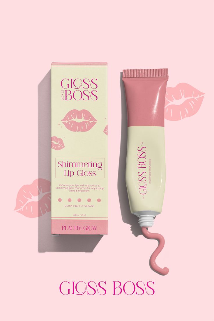 Unleash your Inner Beauty with Gloss Boss, a makeup brand dedicated to making a change in the community. Makeup Brand Packaging, Cute Makeup Brands, Make Up Branding Design, Beauty Product Branding, Makeup Brand Identity, Make Up Packaging Design, Makeup Packaging Ideas, Lip Gloss Design, Lipstick Packaging Design