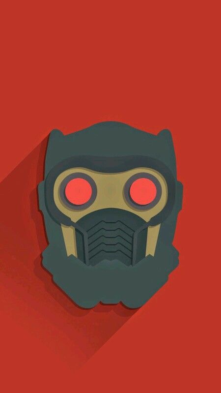 a mask with red eyes is shown on a red background