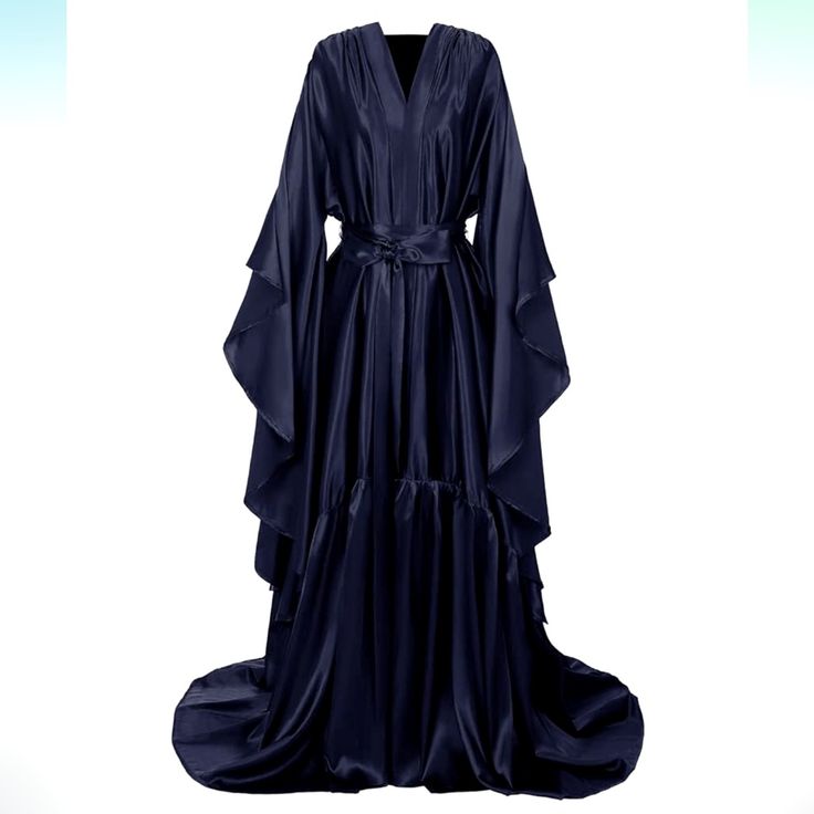 Soft Goth Black Kimono Sexy Robe Gown Dark Academia In Women’s Size 2xl New With Tags Mint Condition!!! Smoke Free Home!!!! Hand Wash Only About This Item Features:Silky Smooth Satin On The Outside,Matte Satin On The Inside,Lightweight, Soft, Comfy; Dear, You Will Feel Like Wearing An Expensive Silk Robe. Size Xxl: (Bust 40.5"-43",Length 59”) Gothic Nightgown, Night Gown Aesthetic, Fancy Robe, Dark Academia Fashion Women, House Gown, Linen Robes, Elegant Nightgown, Luxury Kimono, Gown Aesthetic