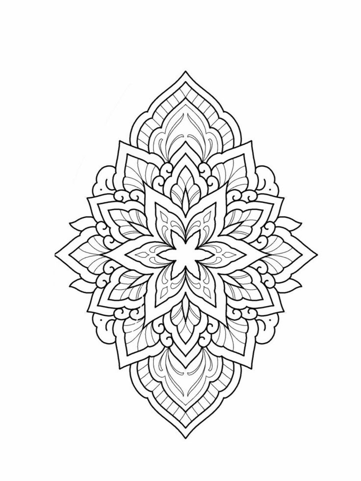 a black and white drawing of a flower