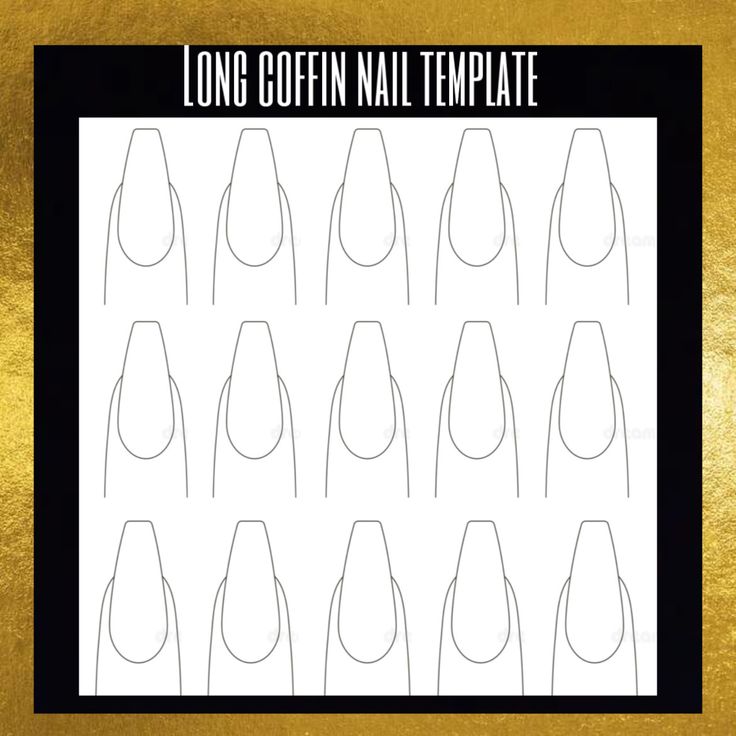 Nail Template Coffin, Stiletto Nail Template, Nails Template Designs, Nail Art Blank Template, Blank Nail Design Sheet, Nail Template Designs, Nail Design Template, Nails Template, Printable Nail Art Templates