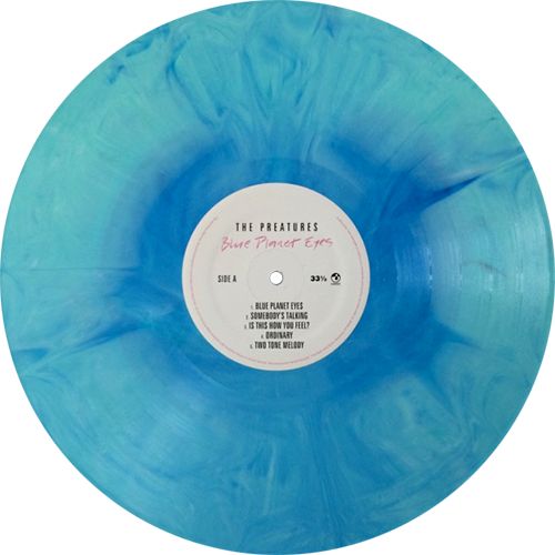 a blue vinyl record with the words'love power era'on it