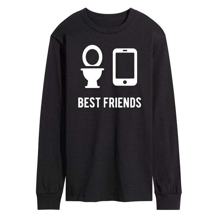 Keep it cool with this Men's Best Friends Long Sleeve Tee. Keep it cool with this Men's Best Friends Long Sleeve Tee. FEATURES Crewneck Long sleeveFABRIC & CARE Solid cotton, heather, cotton, polyester Machine wash Imported Size: XL. Color: Black. Gender: male. Age Group: adult. Pattern: Graphic. Cool Cotton Winter Tops, Cool Cotton Tops For Winter, Casual Long Sleeve T-shirt With Funny Text, Funny Winter Streetwear Tops, Cool Long Sleeve Cotton Tops, Funny Long Sleeve Tops With Text Print, Trendy Long Sleeve Tops With Funny Text, Long Sleeve T-shirt With Funny Text For Streetwear, Funny Long Sleeve Tops With Text