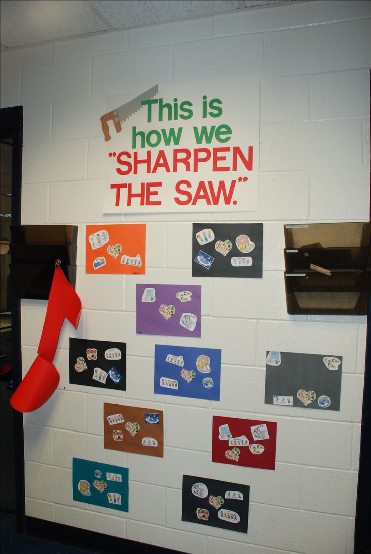 this is how we sharpen the saw bulletin board