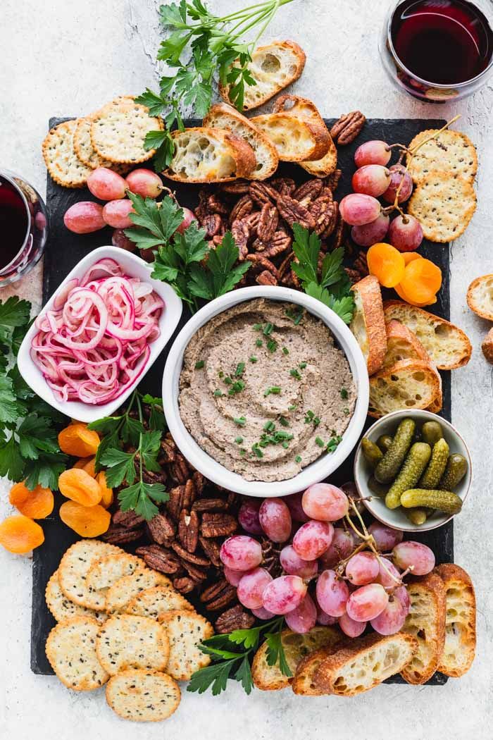 a platter filled with different types of appetizers