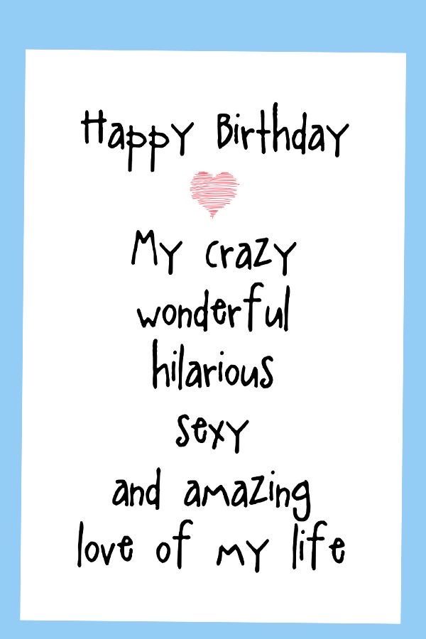 Birthday Cards For Boyfriend Romantic, Men Birthday Cards, Funny Birthday Cards For Men, Birthday Cards Funny, Happy Birthday Husband Quotes, Happy Birthday Wishes For Him, Happy Birthday For Him, Husband Birthday Quotes, Cards For Men