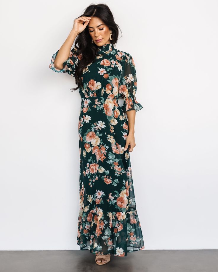 Don't miss out on the chance to add the Marie Maxi Dress to your closet at a discount. 🛍️✨ Hurry, the clock is ticking! ⚠️ Get 20% off site-wide until midnight! 🤩 Chic Green Dress With Smocked Cuffs, Green Chiffon Maxi Dress For Fall, Chic Green Maxi Dress With Smocked Back, Green Maxi Dress With Smocked Back For Garden Party, Green Floral Print Chiffon Maxi Dress, Green Floral Print Chiffon Dress, Green Chiffon Floral Print Dress, Green Maxi Dress With Ruffle Hem For Fall, Green Ruffle Hem Maxi Dress For Fall