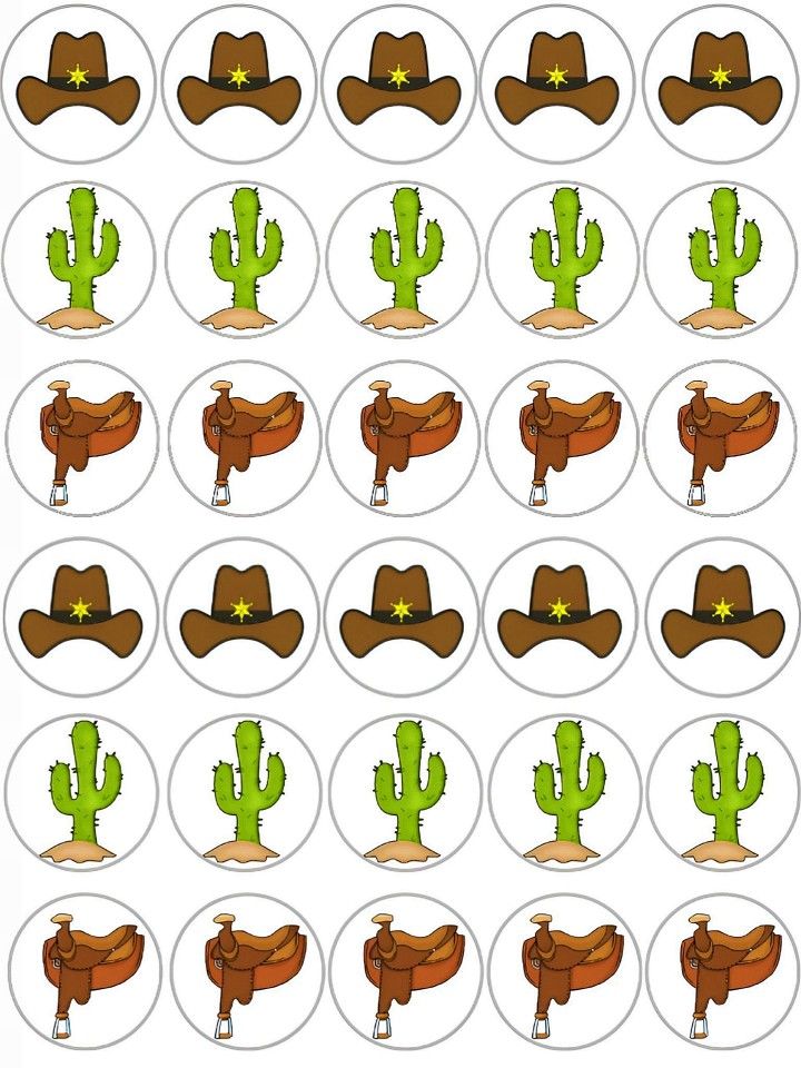 stickers with cowboy hats on them for kids to use in their crafts and crafts