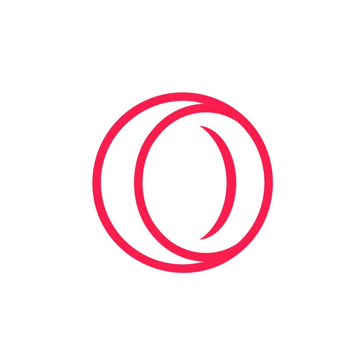 the letter o in red on a white background