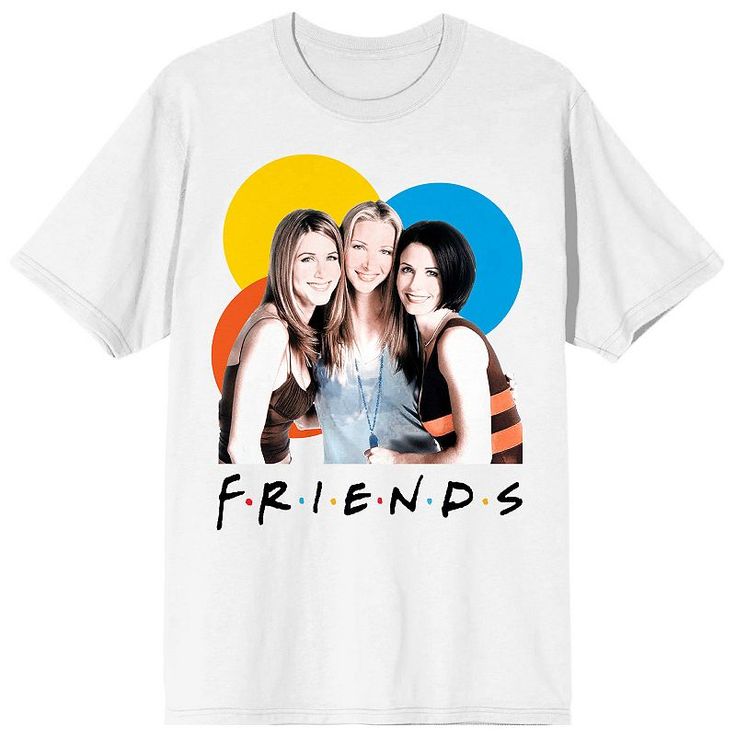 Join Rachel, Monica and the gang with this men's Friends tee. Join Rachel, Monica and the gang with this men's Friends tee. Crewneck Short sleevesFABRIC & CARE Cotton Machine wash Imported Size: XL. Color: White. Gender: male. Age Group: adult. Pattern: Graphic. Material: Cotton Blend. Friends Tv Show Rachel, Phoebe And Monica, Tv Show Logos, Favorite Tv Characters, Friends Merchandise, Friend Logo, Friends Tee, White Tshirt Men, Friends Series