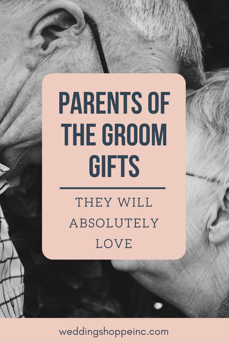 an older couple kissing each other with the text parents of the groom gifts they will absolutely love