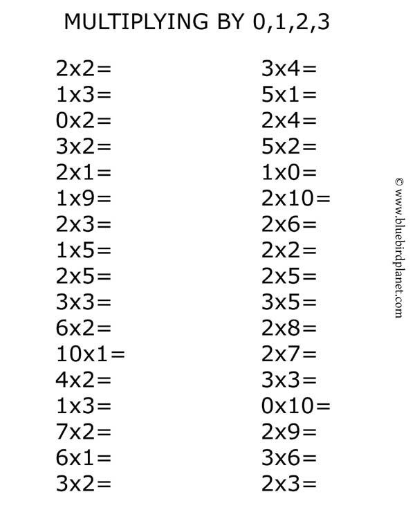 an image of two numbers that are multiplying by 1, 2, 3