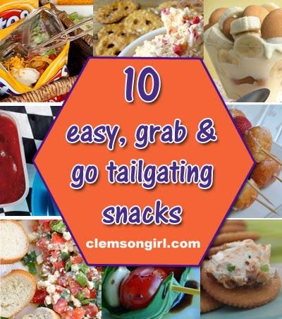 10 easy grab and go tailgating snacks