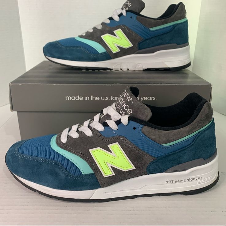 New Balance M997pac Made In Usa. Us12. With Box. Lightly Worn A Handful Of Times. New Balance Blue, Shoes New Balance, New Balance Shoes, Mens Shoes Sneakers, New Balance, Made In Usa, Men's Shoes, Blue Green, Shoes Sneakers