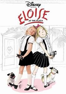 the movie poster for eloise at the plaza with two girls and their dogs