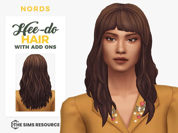 an image of a woman with long hair for the sims resource storefront