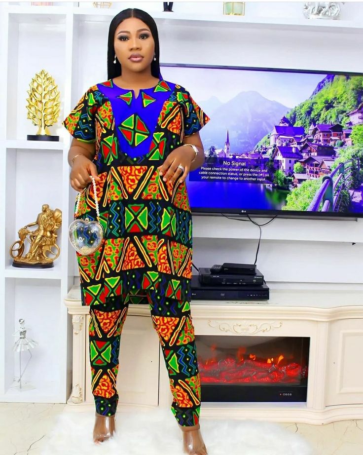 Ankara Ankara Up And Down, Ankara Up And Down Trouser For Ladies, Kampala Trouser And Top For Ladies, Material Top And Trouser, Trouser Styles For Ladies, African Dress For Ladies, Trouser And Top For Ladies, Adire Styles, Ankara Material