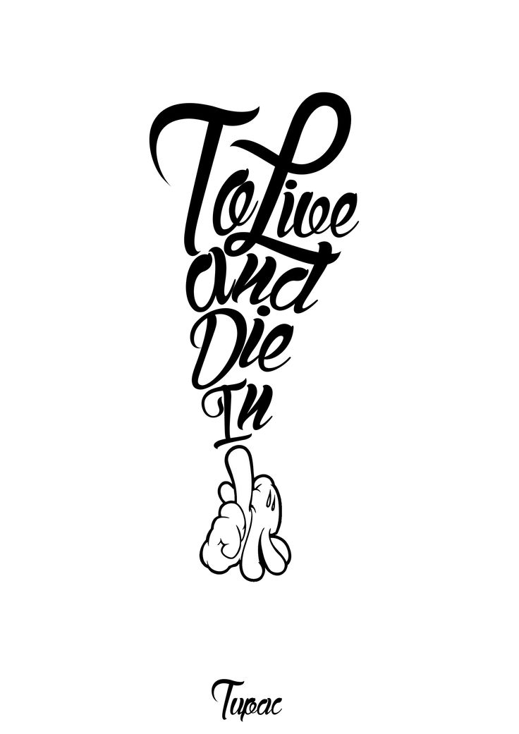 a black and white poster with the words to live one die one written in cursive font