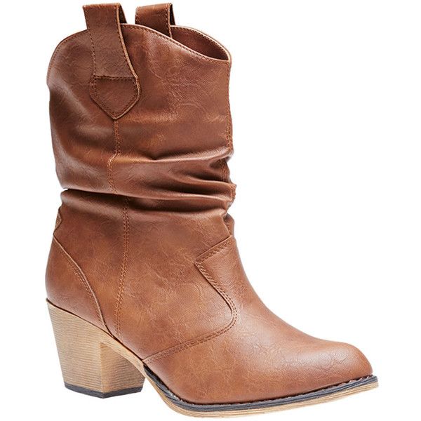 Slouchy Cowboy Boots ($30) ❤ liked on Polyvore Slouchy Cowboy Boots, Tan Cowboy Boots Outfit, Tan Cowboy Boots, High Heel Cowboy Boots, Slouchy Ankle Boots, Slouch Ankle Boots, Short Heel Boots, Cowboy Boots Outfit, Cute Ankle Boots