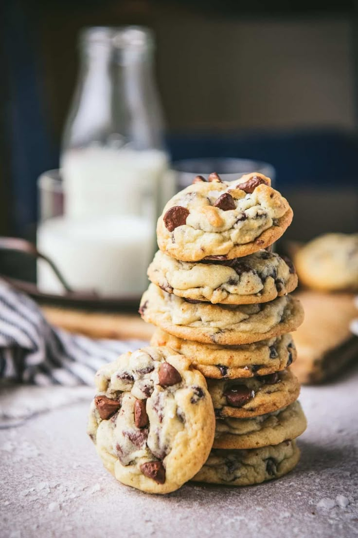 Soft and chewy with a hint of flaky sea salt to balance the sweetness, these easy salted chocolate chip cookies are the perfect dessert! Best of all, there's no need to chill the dough, so you can enjoy thick, warm, homemade chocolate chip cookies in less than 45 minutes. Salted Butter Chocolate Chip Cookies, Chocolate Chip Cookies Sea Salt, Chocolate Chunk Sea Salt Cookies, Chocolate Chip Sea Salt Cookies, Soft Fluffy Chocolate Chip Cookies, Chocolate Chip Cookies No Chill, Salt Cookies Recipe, Salted Chocolate Chunk Cookies, Salty Chocolate Chip Cookies