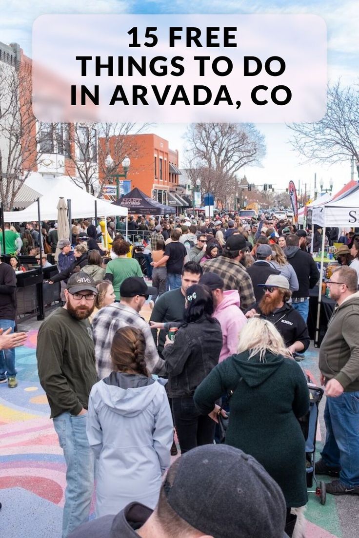 a crowd of people standing around tents with the words 15 free things to do in avada, co