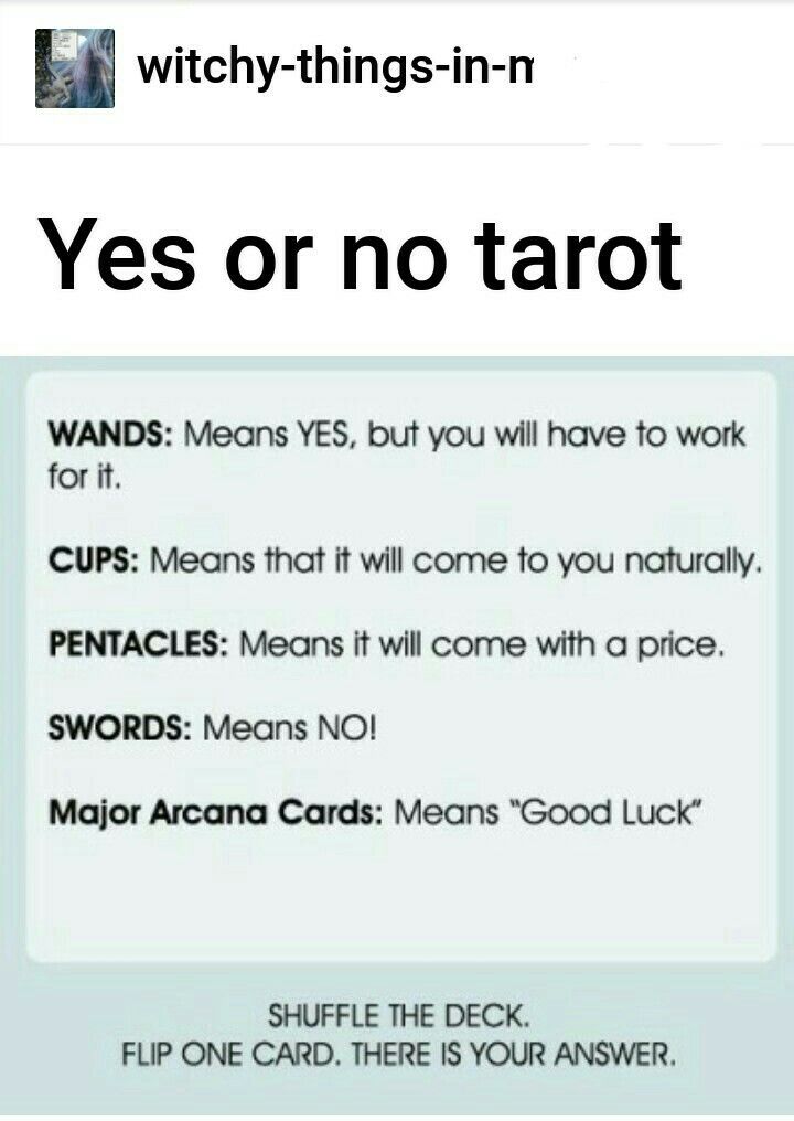 an image of a text message that reads, yes or no tarot words mean's but you will have to work for it