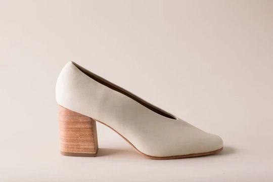 Salvador | Huma Blanco | Fortress Shoes Wooden Heel Pointed Toe Court Shoes Medium Width, High Heel Court Shoes With Wooden Heel, Court Shoes With Wooden Heel And Pointed Toe, Pointed Toe Court Shoes With Wooden Heel, Chic Court Shoes With Wooden Heel And Almond Toe, Chic Almond Toe Court Shoes With Wooden Heel, Almond Toe Court Shoes With Wooden Heel, Fitted Leather Heels With Wooden Heel, Comfortable Pumps