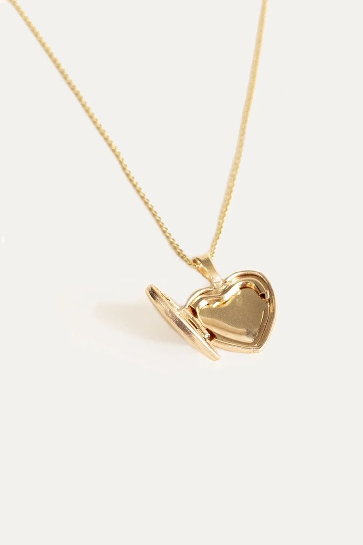 Maison Heart Locket Necklace – Kinn 14k Gold Heart Pendant Locket For Anniversary, 14k Gold Heart Pendant Keepsake Jewelry, 14k Gold Locket Jewelry For Valentine's Day, Valentine's Day 14k Gold Locket Jewelry, Heart-shaped 14k Gold Locket, 14k Gold Heart Locket Jewelry, Heirloom Locket For Anniversary, Heirloom Locket For Anniversary Gift, 14k Gold Heart-shaped Locket