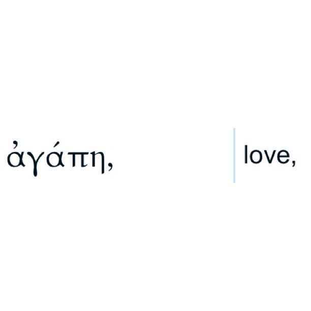 two different words that say love, and one has the same word in each language