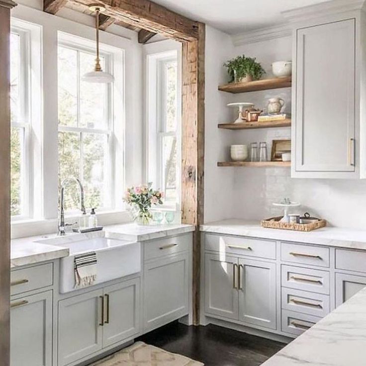 the kitchen is clean and ready for us to use in its new owner's home