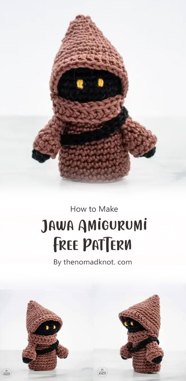 a crocheted stuffed animal is shown with the text how to make jawwa amigurmi free pattern