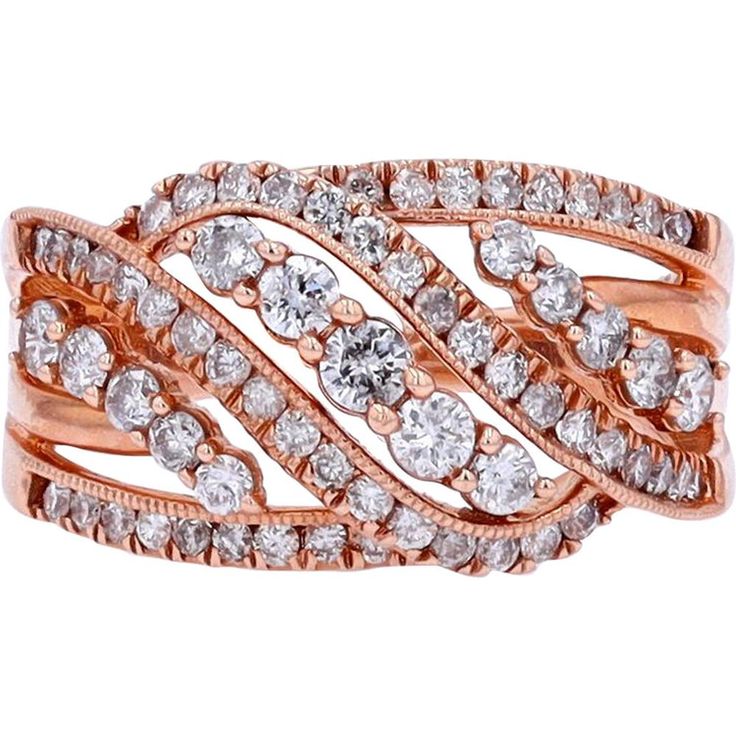 Radiant Rose: 14K Rose Gold 1.00 Carat Weight Diamond Ring Exquisite Rose Gold Diamond Ring With Vvs Clarity, Glamorous Anniversary Rings With Prong Setting, Diamond White 14k Rose Gold Diamond Ring For Anniversary, Glamorous Diamond Ring For Anniversary, Dazzling Brilliant Cut Rose Gold Ring, Elegant 14k Rose Gold Anniversary Rings, Elegant 14k Rose Gold Rings For Anniversary, Dazzling Rose Gold Brilliant Cut Ring, Glamorous Rose Gold Wedding Ring