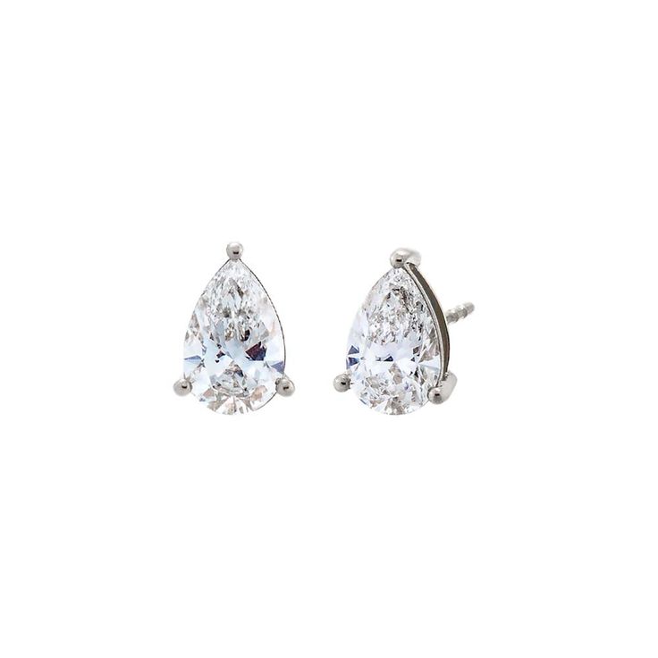 Elevate your elegance with these Lab Grown Diamond Pear Stud Earrings. Set in 14K gold or 14K white gold, each earring showcases a pear-shaped brilliant-cut lab diamond with a color grade of G and clarity of VS1. Available in a range of carat sizes from 0.25 CT to 2 CT, these earrings offer timeless sophistication and sparkle. Featuring post backs, they are sold as a pair and require 12-18 business days to be produced, ensuring each pair meets the highest standards of quality and craftsmanship. Carat Sizes, Diamond Anklet, Bold Rings, Gold Cocktail Ring, Anklet Bracelet, Stud Earrings Set, Diamond Bracelets, Stud Earring, Chain Pendants