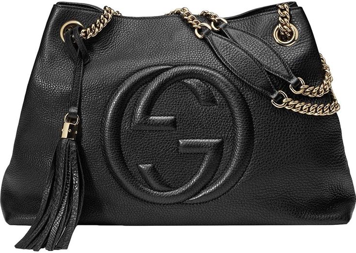 New with tags: A brand-new, unused, and unworn item (including handmade items) in the original packaging (such as the original box or bag) and/or with the original tags attached. Gucci Soho Fringe Black Medium Leather Purse Bag Gold Chain Shoulder Handbag NEW This Gucci black leather bag features the interlocking GG logo. It is large enough to carry all of your essentials in style. The shoulder straps are made of gold chain, but come with leather shoulder padding for comfort. Product details: Bl Handbag Gucci, Handbags Gucci, Gucci Soho, Gucci Handbag, Gucci Tote, Gucci Soho Disco Crossbody, Gucci Gucci, Handbag Leather, Gucci Shoulder Bag