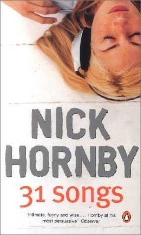 the cover of nick hornby's 31 songs, with an image of a woman laying down