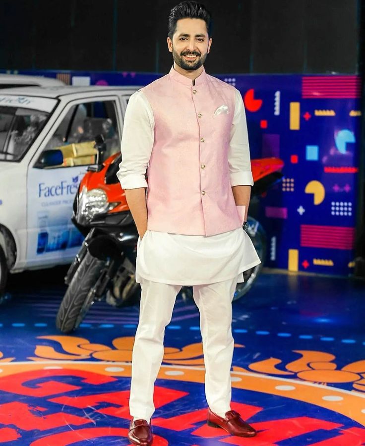 Engagement Outfit For Man, Engagement Dress For Men, Kurta Designs Men's, Indian Wedding Suits Men, Tv Game Show, Indian Wedding Clothes For Men, Danish Taimoor, Blazers For Men Casual, Wedding Kurta For Men